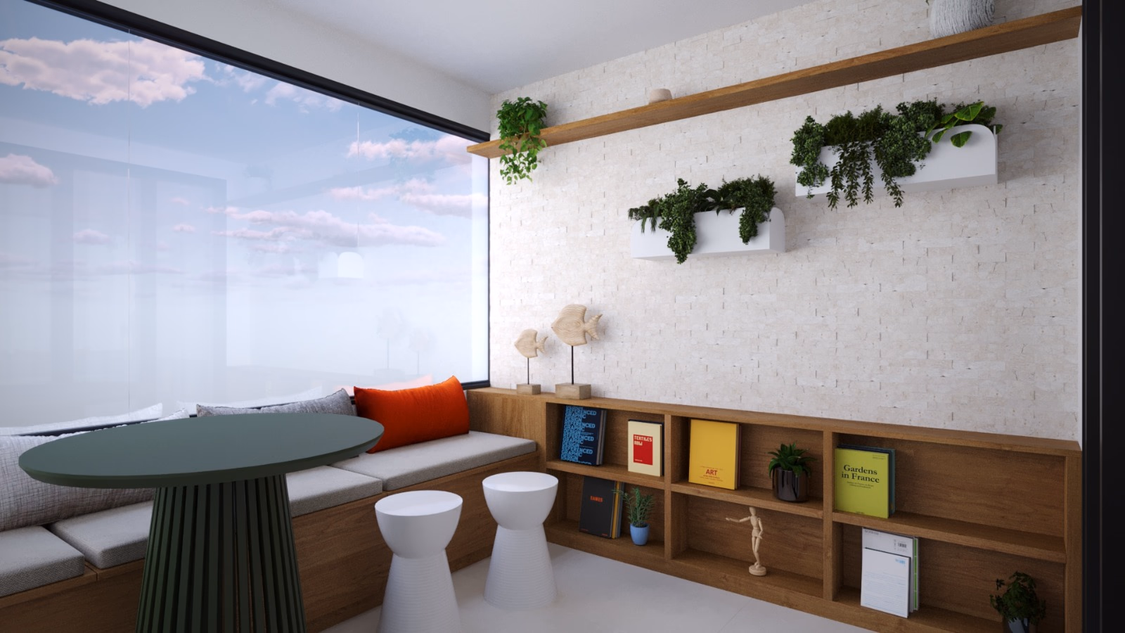 Render finalizado do projeto completo — vista lateral